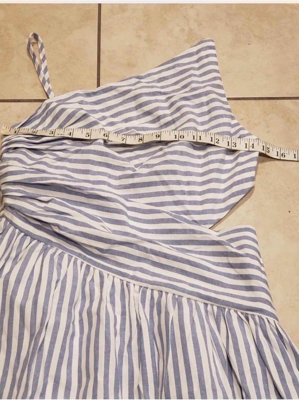 Commense Striped Cut-Out Asymmetric Cami Maxi Dress - Picture 5 of 7